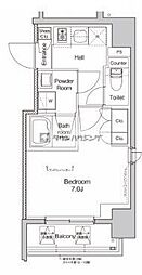 プラウドフラット浅草ディアージュ 1Kの間取図画像