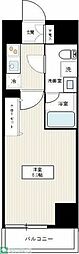 マーロ千住クレストタップ 1Kの間取図画像