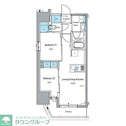 ルフォンプログレ秋葉原EAST 2LDKの間取図画像