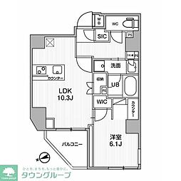 シーフォルム浅草2 1LDKの間取図画像