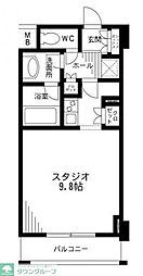 レジディア九段下 ワンルームの間取図画像