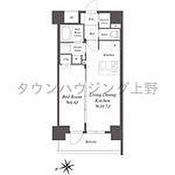 PRESSANCEBLOOMASAKUSANorth 1LDKの間取図画像