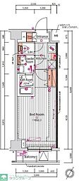 ARTESSIMOREVE 1Kの間取図画像
