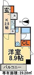 KDXレジデンス入谷 1Kの間取図画像