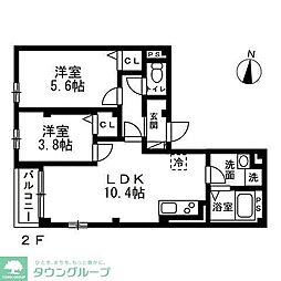 Empathy両国 2LDKの間取図画像