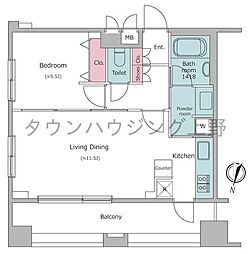 レジディア文京音羽2 1LDKの間取図画像