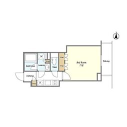 Belleville錦糸町 1Kの間取図画像