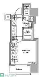 ザ・パークハビオ新御徒町 1Kの間取図画像