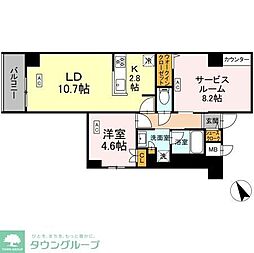ロイジェント平井 1SLDKの間取図画像