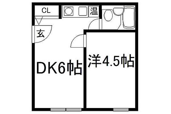 小林ハイツ 203｜京都府京田辺市三山木七瀬川(賃貸アパート1DK・2階・24.84㎡)の写真 その2