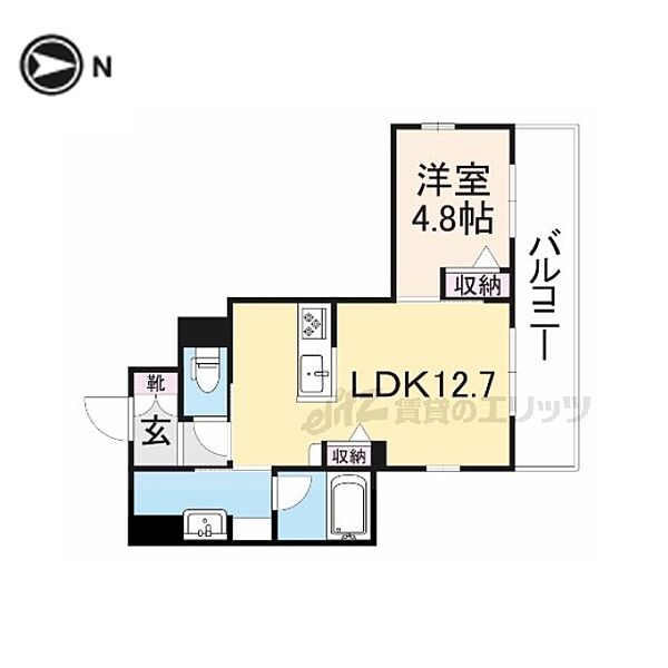 シャーメゾンＣｏｚｙＦｏｒｅｓｔ 305｜大阪府枚方市北中振３丁目(賃貸マンション1LDK・3階・43.29㎡)の写真 その2