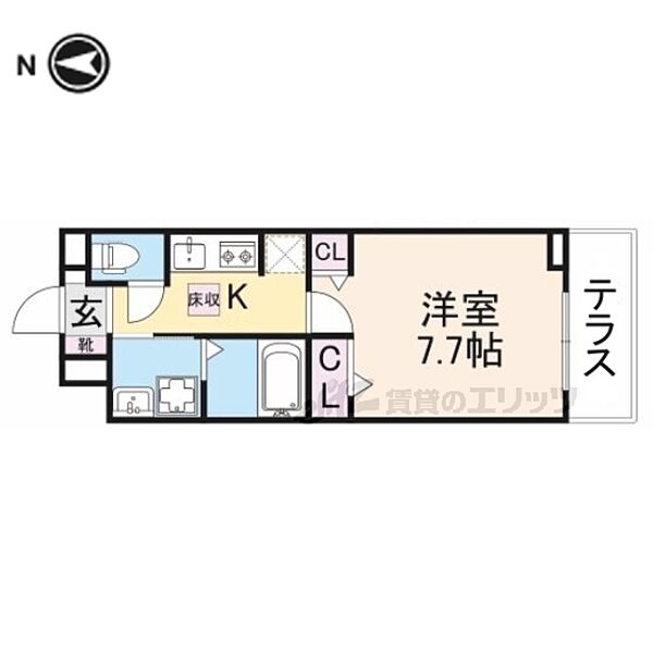 大阪府枚方市南中振２丁目(賃貸アパート1K・1階・27.02㎡)の写真 その2