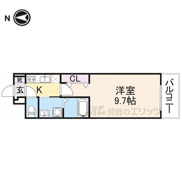 アンジュ　ド　ボヌール　香里園 205｜大阪府枚方市南中振２丁目(賃貸アパート1K・2階・28.87㎡)の写真 その2