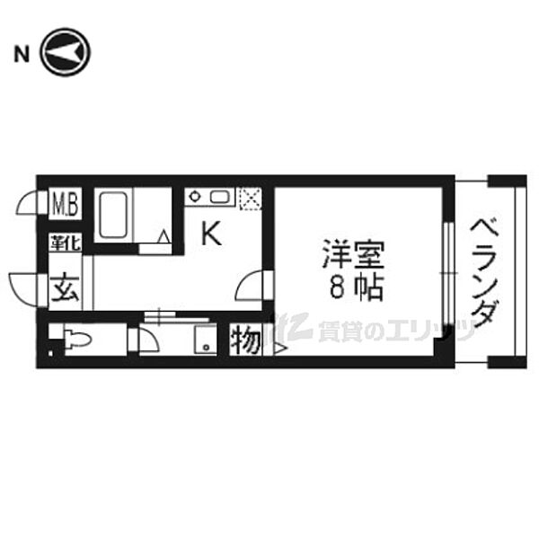 アルファクラージュくずはI 302｜大阪府枚方市南楠葉１丁目(賃貸マンション1K・3階・23.12㎡)の写真 その2