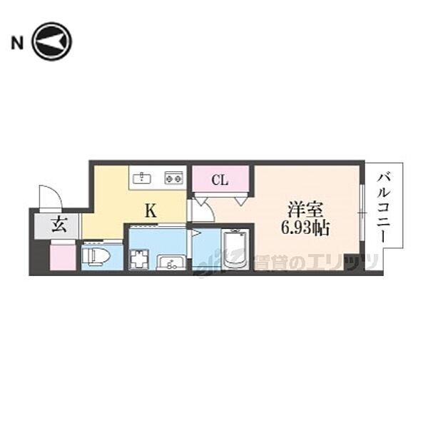 ヴァローレ枚方 503｜大阪府枚方市長尾家具町１丁目(賃貸マンション1K・5階・25.69㎡)の写真 その2