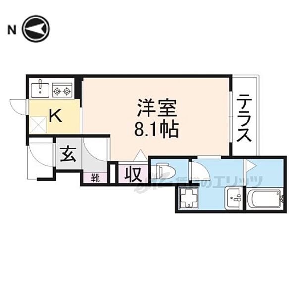 テレザート北山 101｜大阪府枚方市北山１丁目(賃貸アパート1K・1階・28.56㎡)の写真 その2