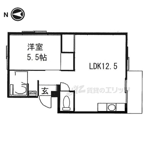 大阪府枚方市中宮山戸町(賃貸アパート2DK・1階・42.00㎡)の写真 その2