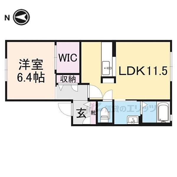 シャーメゾン南郡山 101｜奈良県大和郡山市南郡山町(賃貸アパート1LDK・1階・44.30㎡)の写真 その2