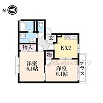 奈良県大和郡山市額田部北町（賃貸アパート2K・1階・43.00㎡） その2