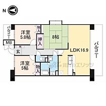 大阪府枚方市津田駅前２丁目（賃貸マンション3LDK・2階・77.76㎡） その1