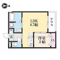 奈良県奈良市法蓮町（賃貸アパート1LDK・1階・29.48㎡） その2