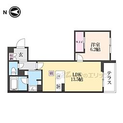 グラン フェリシア 1LDKの間取図画像