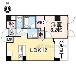 ラ・プリュス 1LDKの間取図画像