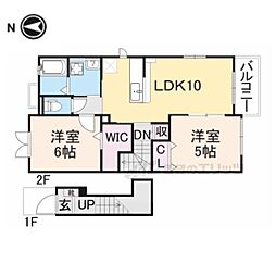 リバーサイド太子 2LDKの間取図画像