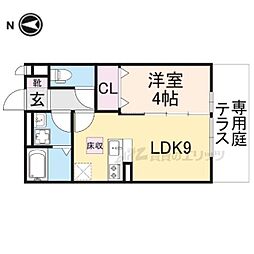 チエーログランデ 1LDKの間取図画像
