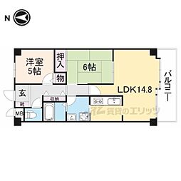 プリムローズホシダ 2LDKの間取図画像