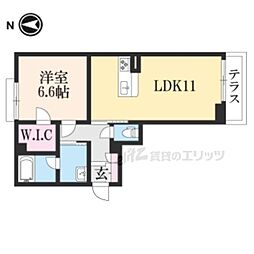 シャーメゾンエクセル 1LDKの間取図画像