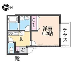 MID WEST1 1Kの間取図画像