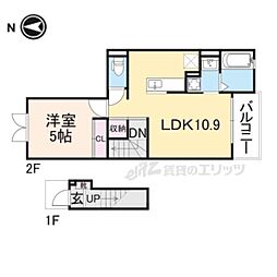 アベニューウエストナインパート2 1LDKの間取図画像