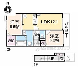 ベルオーブ6 2LDKの間取図画像