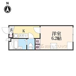 レオパレスサンコート学園前A 1Kの間取図画像