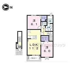メゾン・ド・ユウ 2LDKの間取図画像
