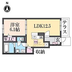 ドリームX 1LDKの間取図画像