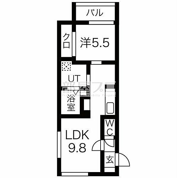 Maison α III 202｜北海道札幌市中央区南二十一条西１２丁目(賃貸アパート1LDK・2階・34.75㎡)の写真 その2