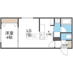 シティレジデンス福住 4階1LDKの間取り
