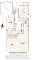 ルネ蕨2号館 4LDKの間取図画像