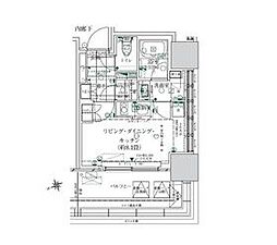 ローレルタワールネ浜松町 3階ワンルームの間取り