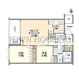 間取図画像 2LDK