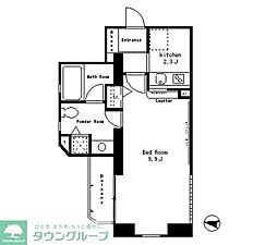 パークアクシス西麻布ステージ 4階1Kの間取り