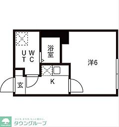 アイリス渋谷 1階1Kの間取り