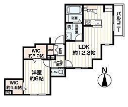 MYC　HOUSE 2階1LDKの間取り
