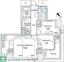 間取図画像 2LDK