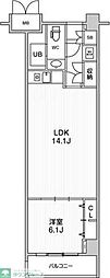 六本木デュープレックスエムズ 1LDKの間取図画像