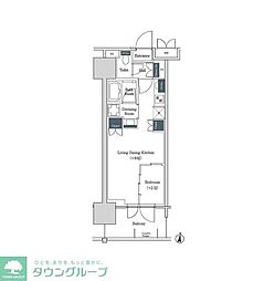 ブルックサイドレジデンス木場 1LDKの間取図画像