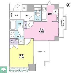 アルス恵比寿メイクス 1DKの間取図画像