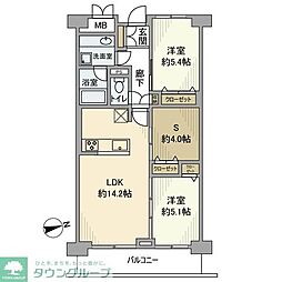 三田ナショナルコート 2SLDKの間取図画像